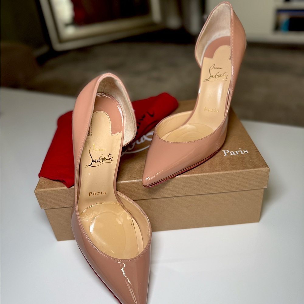 Christian Louboutin Iriza 100 Patent Nude